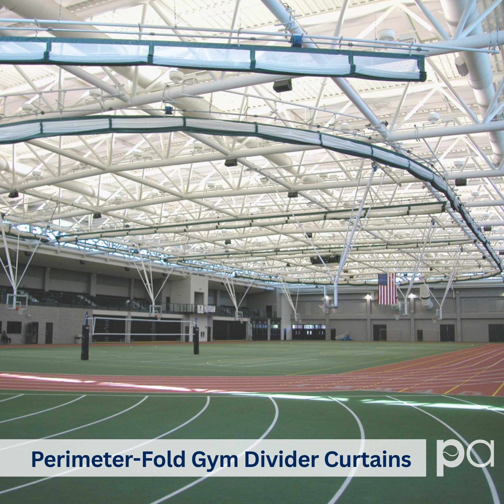 Perimeter-Fold Gym Divider Curtains
