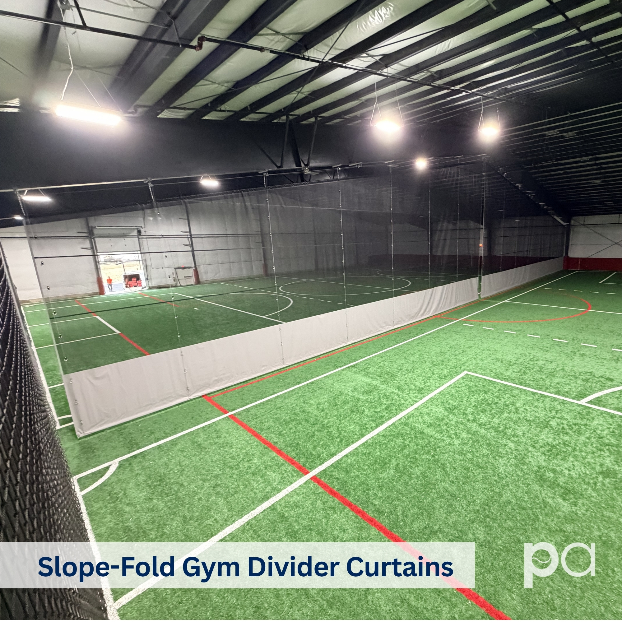 Slope-Fold Gym Divider Curtains