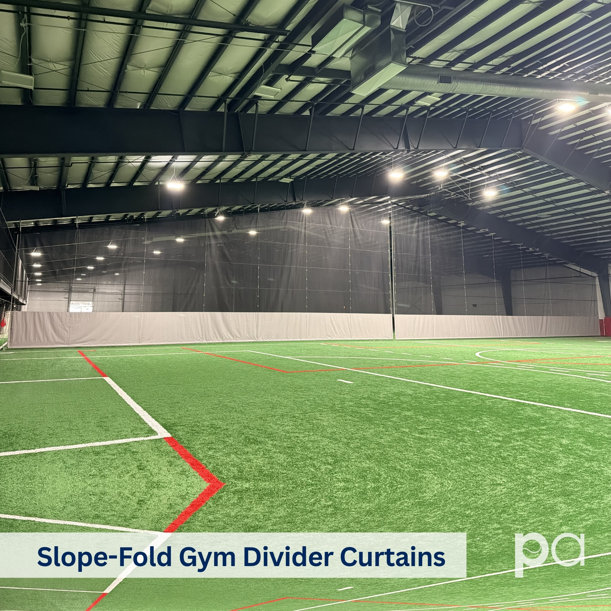 Slope-Fold Gym Divider Curtains