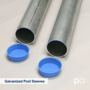 Galvanized Post Sleeves with end caps