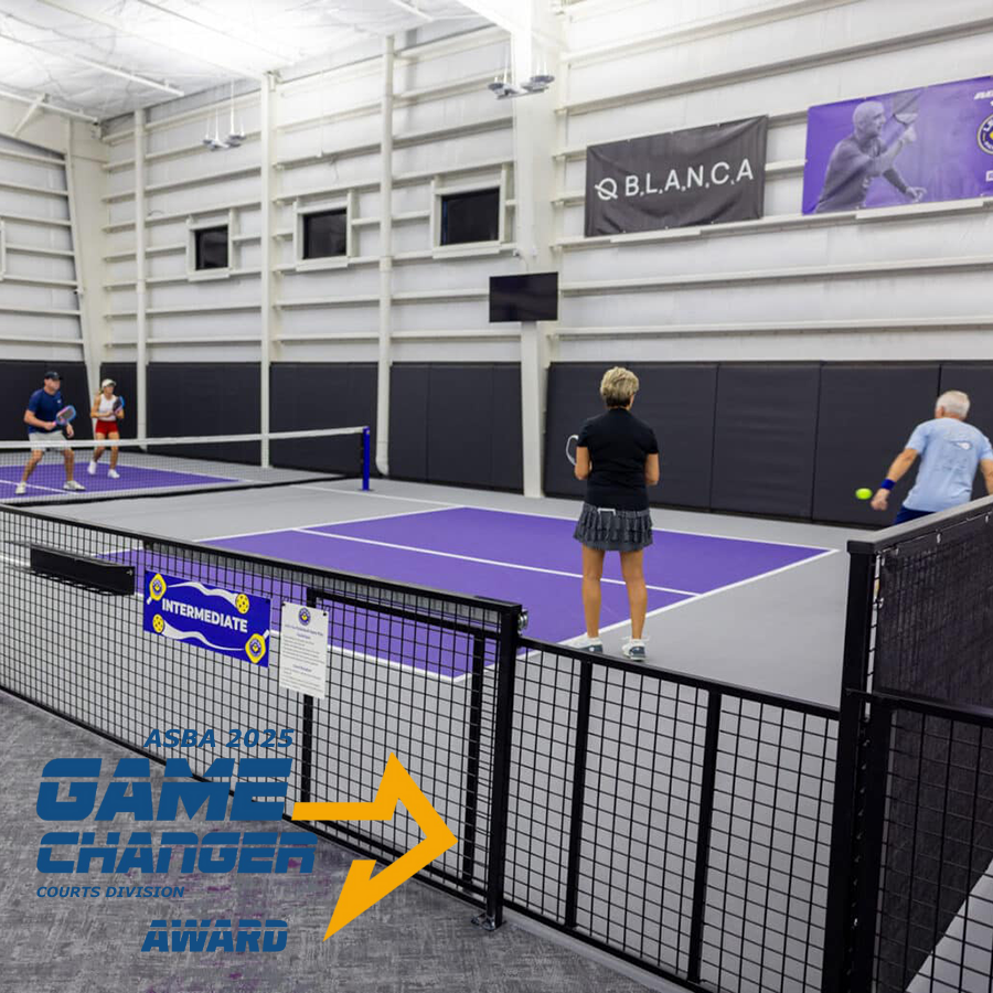 AcoustiPad Noise Absorbing Safety Pad at Let's Go Pickleball Indoor Pickleball facility